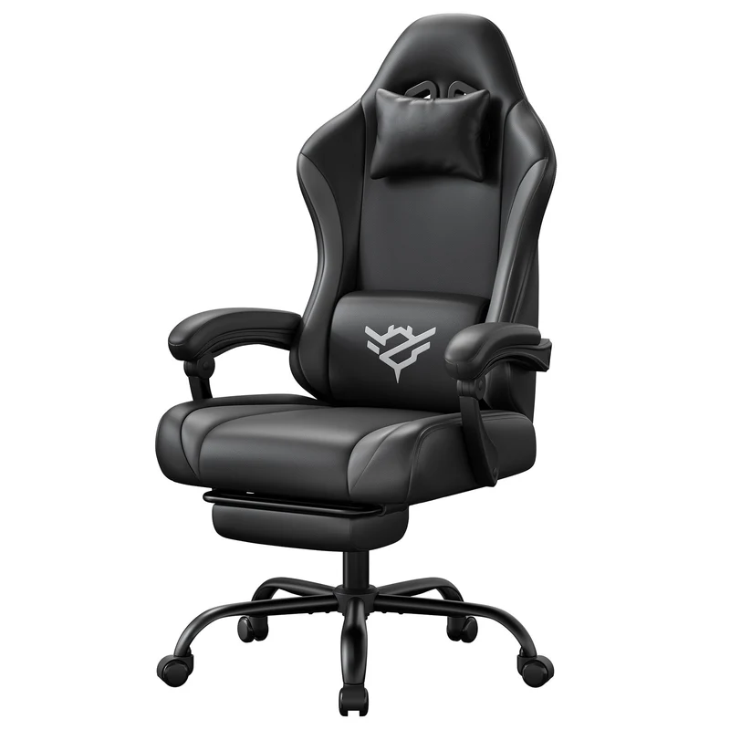 Silla Gaming Silla de Escritorio Ergonómica de Cuero PU