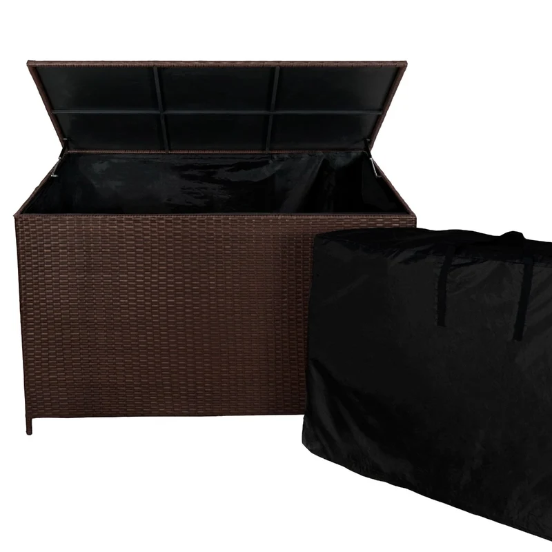 Caja de Almacenamiento de Ratán 582L - Marrón