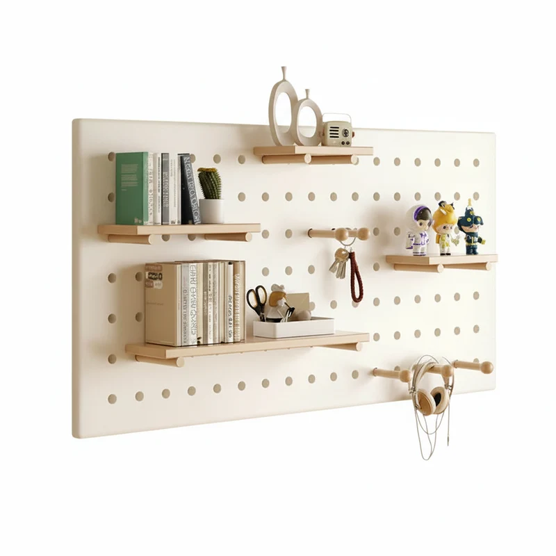 Panel Pegboard de Madera para Pared | Organizador Escritorio Estilo Nórdico
