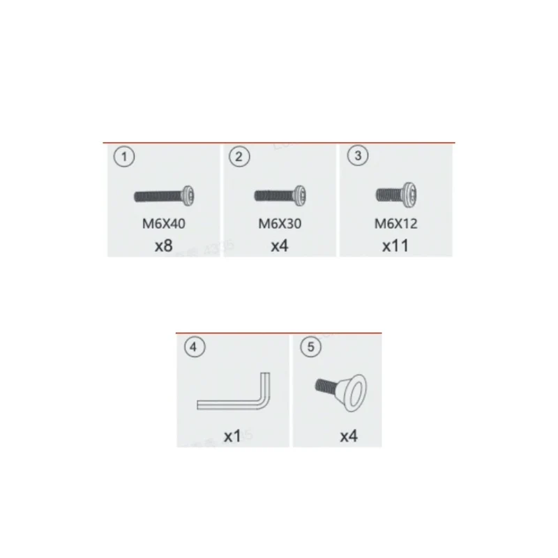 Screw Kit for Study Writing Table