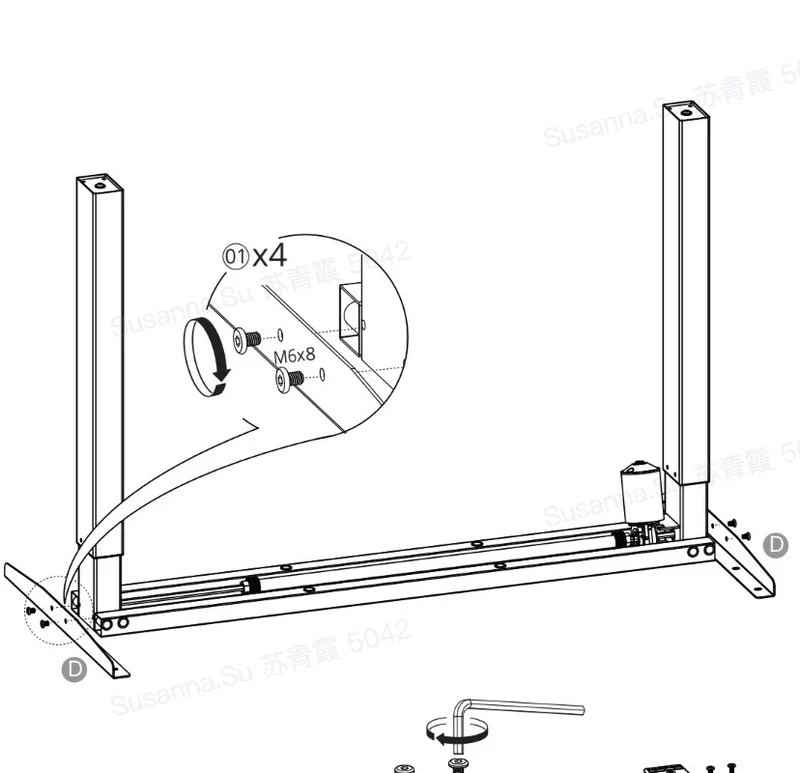 Basic Standing Desk Frame-Contact us to buy