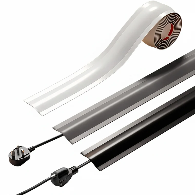 Canaleta Adhesiva para Cables de Suelo PVC | 1m y 3m