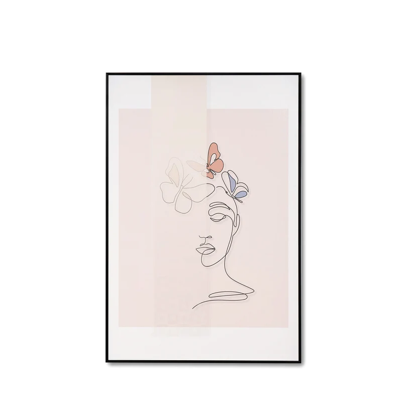 Cuadro Woman Butterfly 80x120cm