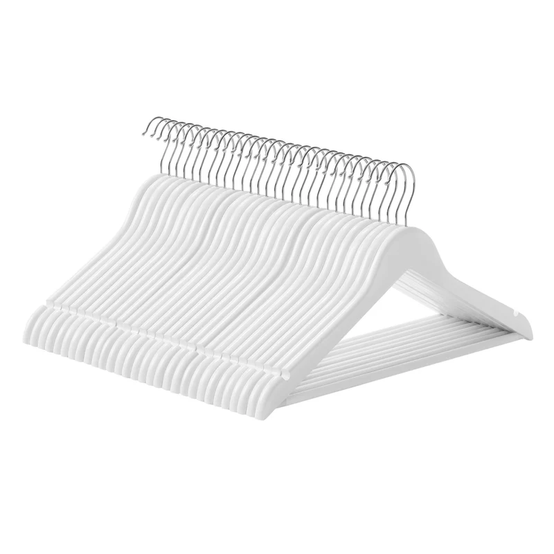 Perchas de Madera Maciza Blanco