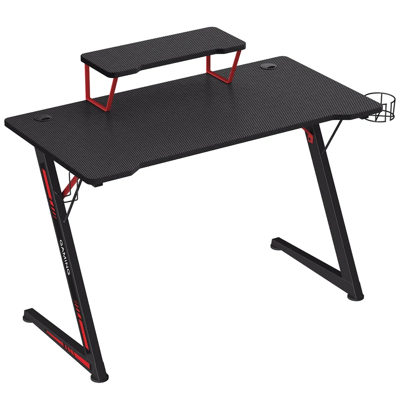 Mesa para Juegos Negro y Rojo