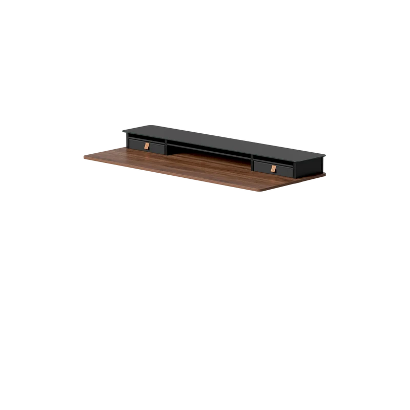 Electric Standing Desk with Glass Top Double Drawer - Desktop