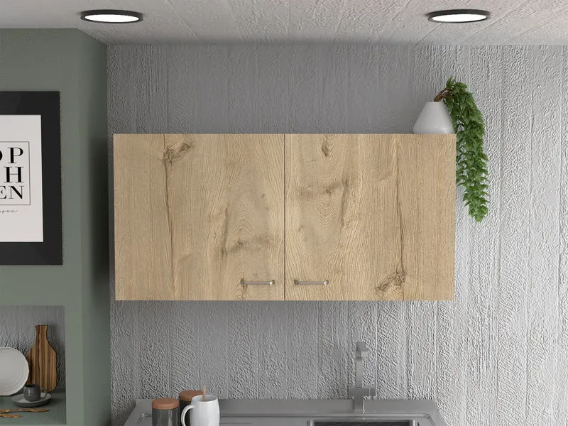 Mueble de Pared para Cocina Nápoles, con dos puertas, Blanco / Duna