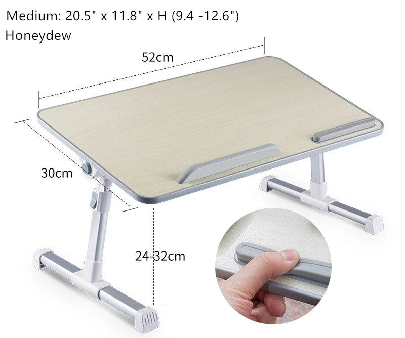Mesa de cama para portátil ajustable en altura