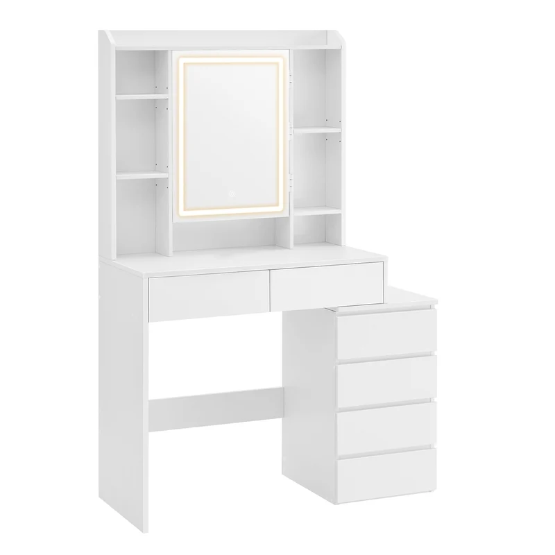Tocador con Luces LED de Brillo Ajustable Blanco Nube