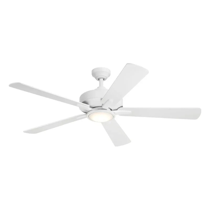 Slick 52 Inch Indoor Ceiling Fan Featuring Matte White Finish And Reversible Plywood Blades For Living Room Refresh All Day Chill And House Upgrade Essentials