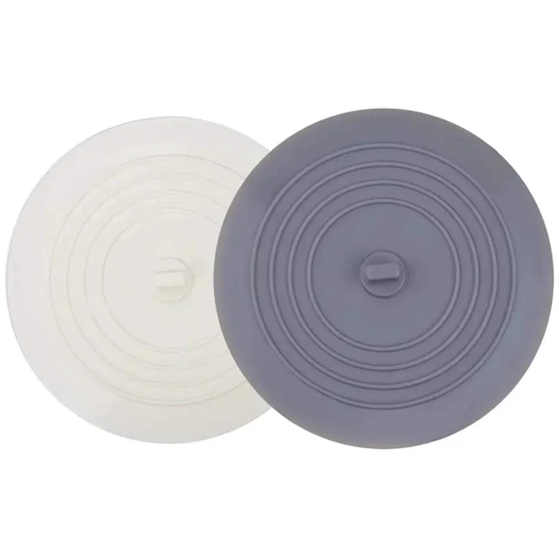 Universal Silicone Bathtub Drain Stopper And Kitchen Sink Plug With Super Strong Suction Grip Seals Perfectly Without Leaks Locks In Water All Night Non Slip Self Leveling Design Fits All Standard Sizes