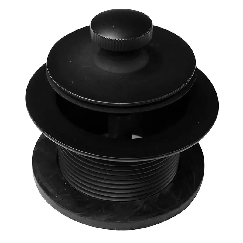 Real Deal Bathtub Drain Plug Matte Black With Supplied Screws Heavy Duty Zinc Crafted For Smooth Operation Easy Hookup Looks Sharp On Tub Surface Built Tough For Daily Grind Reliable Performance Guaranteed