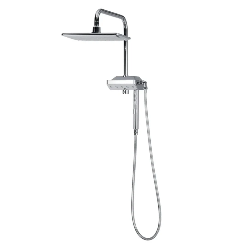 Modern Rain Shower System With Handheld Sprayer And Oversized Head Bringing Premium Air Infusion Tech To Your Bathroom For Ultimate Relaxation And Solid Flow In Sleek Chrome Finish That Slays The Boring Standards