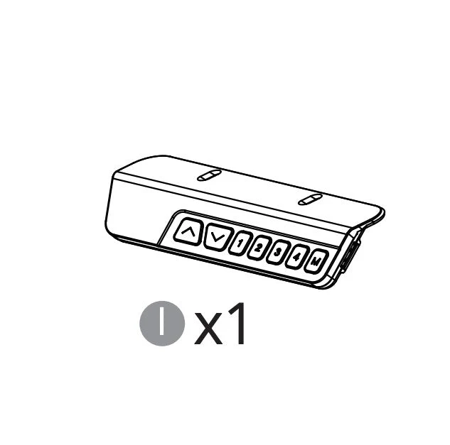 Hand Controller for Triple Motor L-Shaped Standing Desk with triple drawers