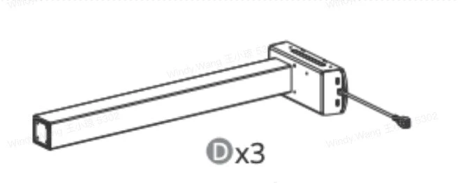 Table leg replacement part D