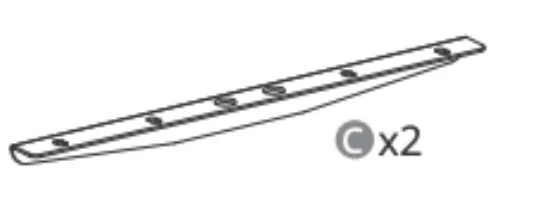 White/black side bracket（part C） for standing desk