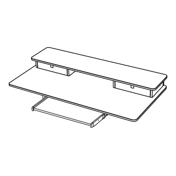 Keyboard with upper drawer desktop only