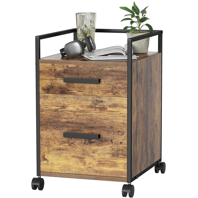 Fezibo 2-Drawer Rolling File Cabinet V2