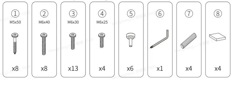 Screw kit for CubiCubi Modern L-Shaped Desk Computer Corner Desk