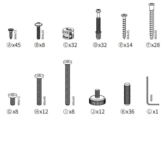 Screw kit for Executive B