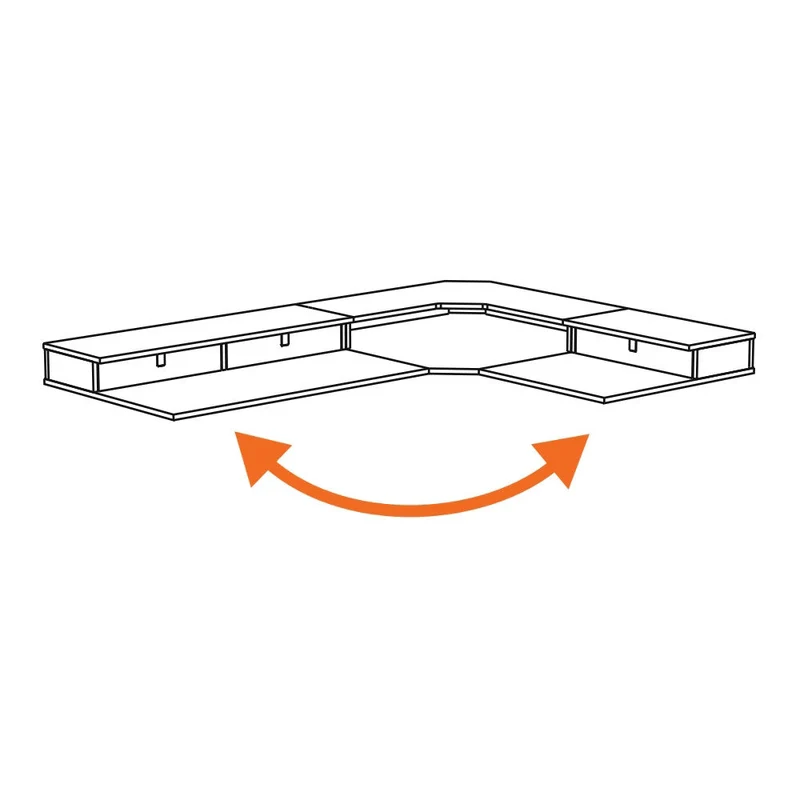 Single Motor L shape drawers