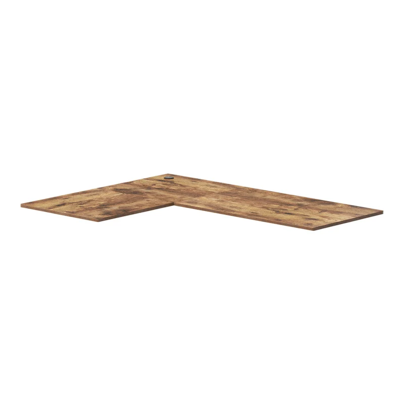 Single motor reversible L shape desk
