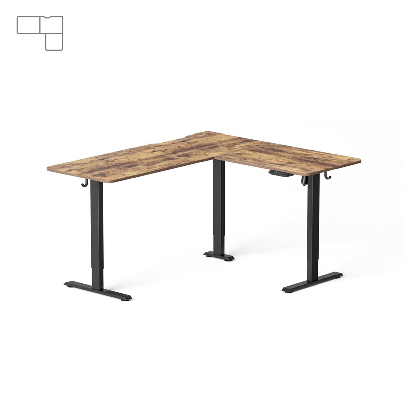 Single Motor L-shaped Standing Desk