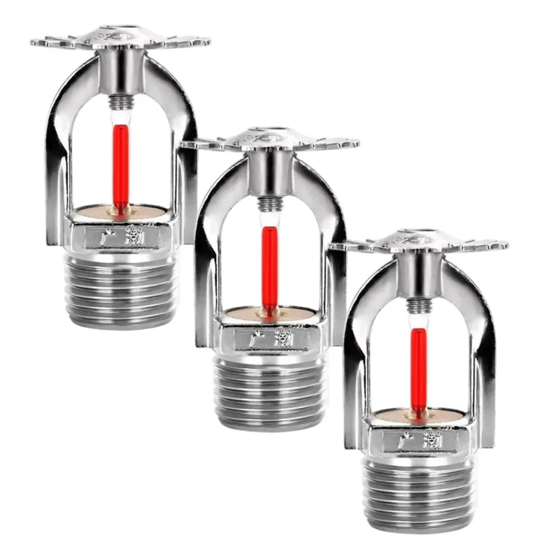 3Pc Pendant Fire Sprinkler Heads Quick Response Water Spray Down System Solid Protection For House And Apt Units 68C Heat Trigger Bulbs Keep Your Crew And Property Safely Off The Grill When Flames Pop Off Around Town