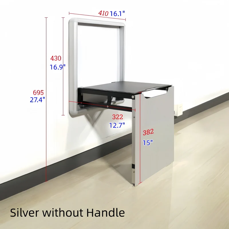 Taburete para cambiar zapatos oculto de pared