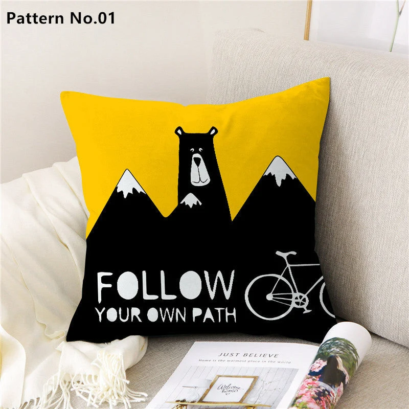 Throw Pillow Case Funda de cojín 18 x 18 pulgadas 45 x 45 cm (Patrón No 01 ~ 22)