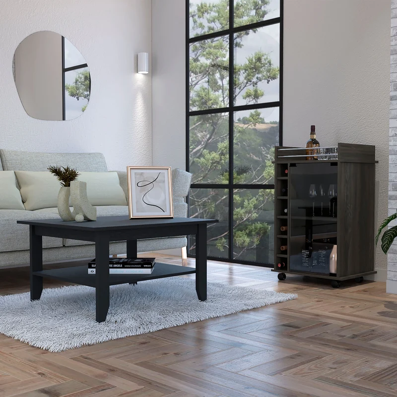 Conjunto Britannica de Salón, Mesa de centro + Carrito de Bar
