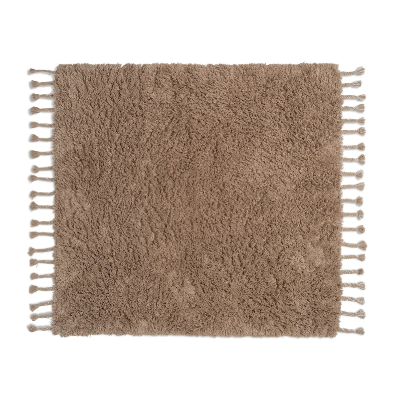 Long pile rug | Sand 140x140cm