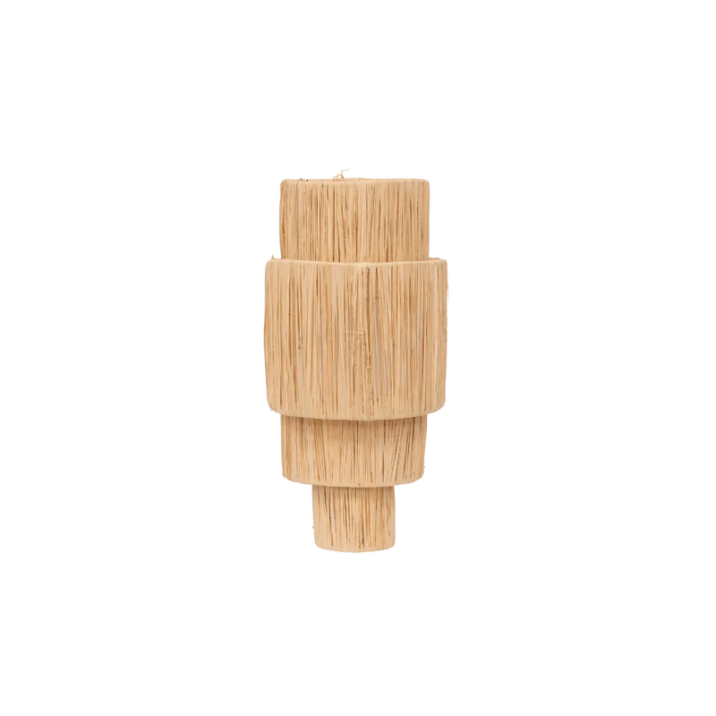 Raffia wall lamp | 25x15x52cm