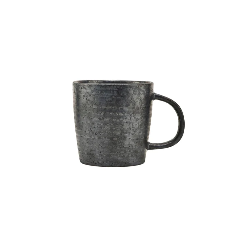 Pion Stoneware Mug | Black 9x9cm