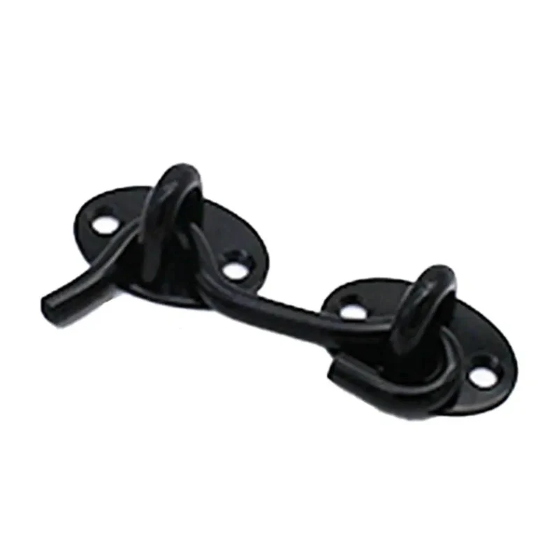 Top Shelf Heavy Duty Metal Hook And Eye Latch For Cabinet Door Safety Lock With Mounting Hardware Rust Proof Privacy Clasp For Baby Proofing And Quick Secure Setup