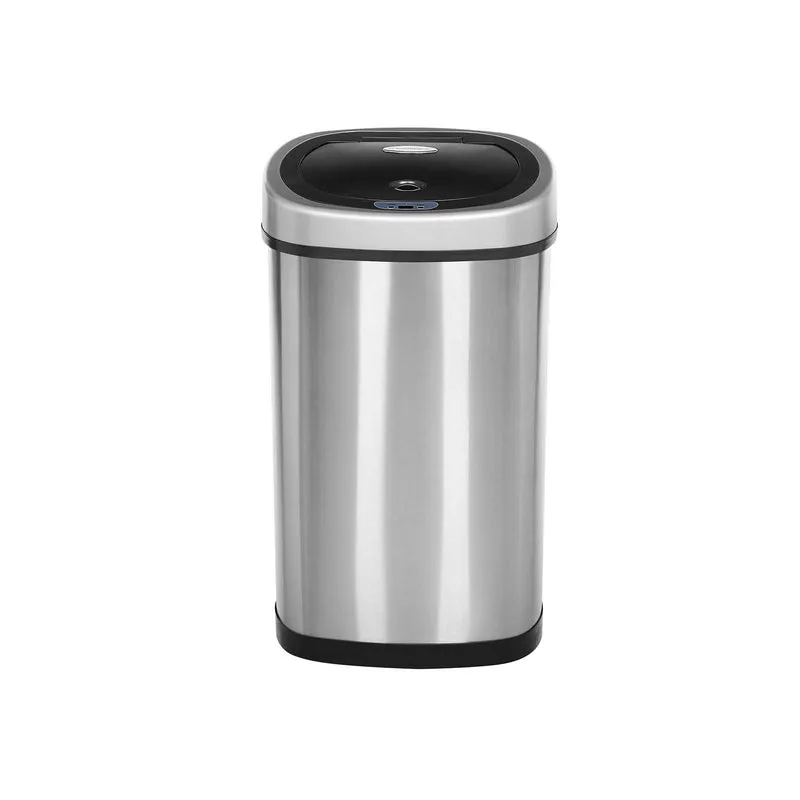Cubo de Basura con Sensor Automático Plata