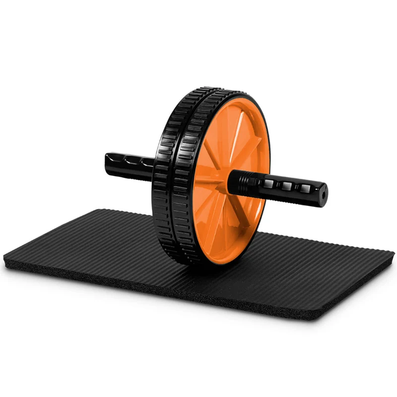 Set Rodillo abdominales y alfombrilla 2 Niveles Ergonómico Fitness Gridinlux