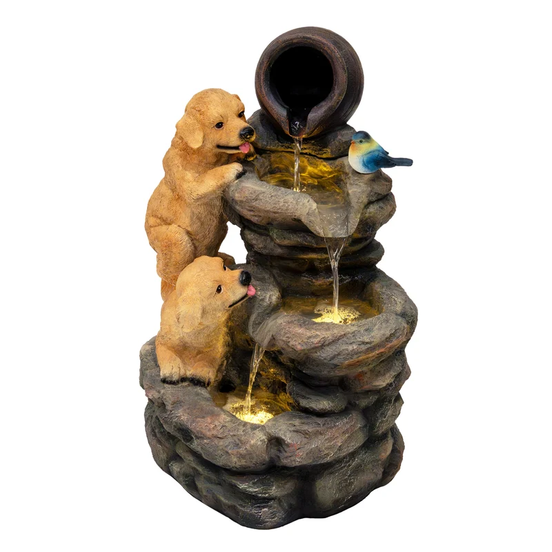 Fuente de Agua de Jardín "Canine Creek"