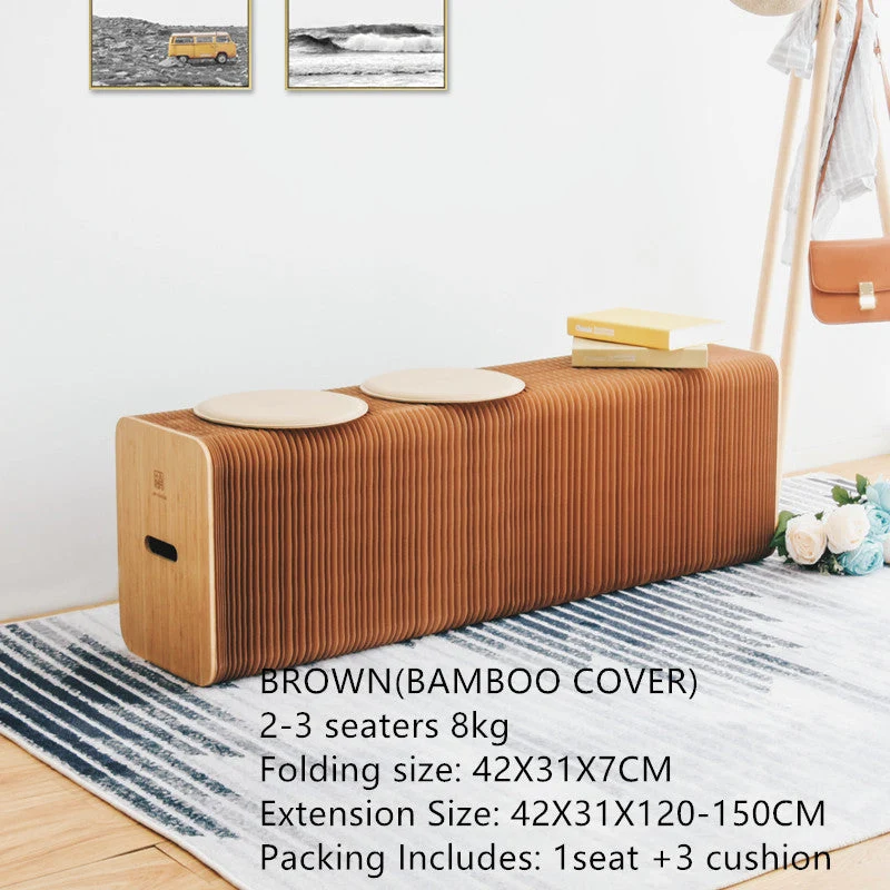 Silla plegable del sofá del taburete del papel de Kraft del acordeón del diseño moderno