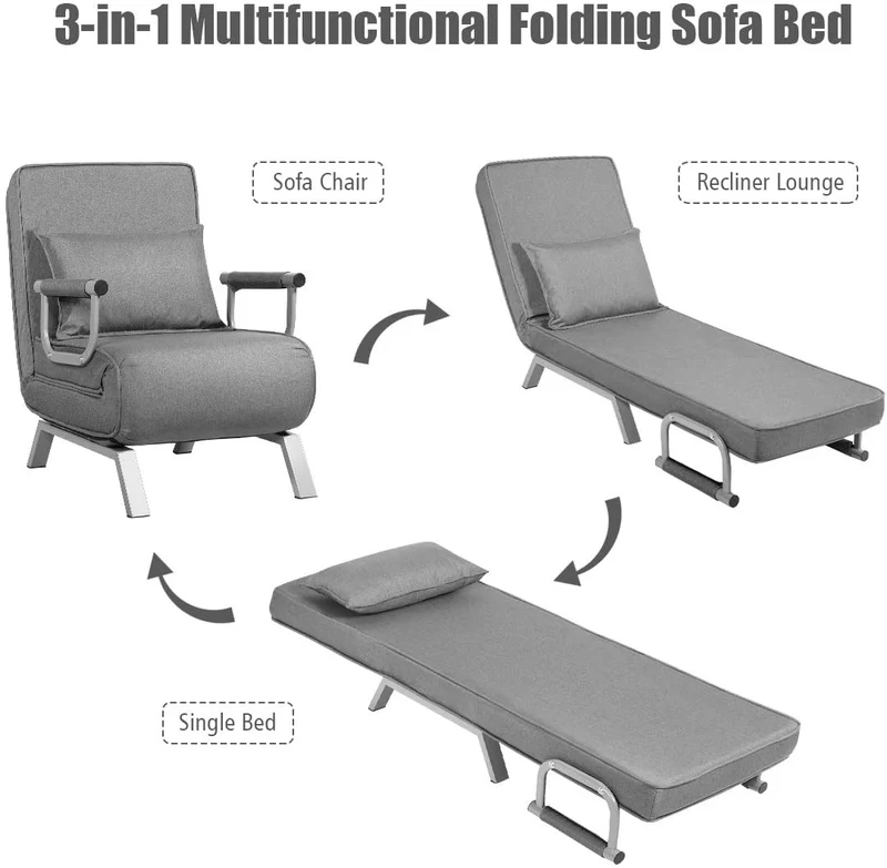 Sofá cama plegable multifuncional 3 en 1