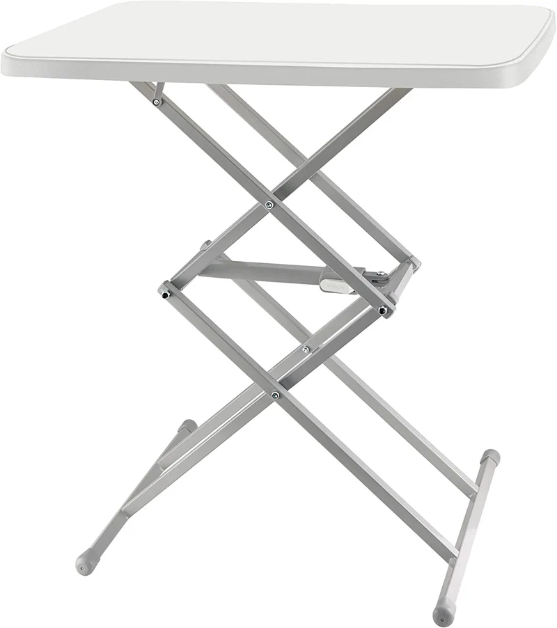 Mesa plegable ajustable en altura de montaje cero para uso en interiores y exteriores de oficina en el jardín del hogar