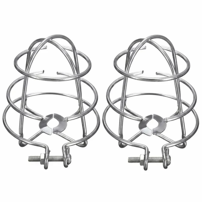 Heavy Duty Iron Cage Guard Universal Fire Sprinkler Head Protector Set Built Damn Tough To Shield Ceiling Pipes From Random Smacks And Vandalism In Gyms Warehouses And Schools No Nonsense Protection With Durable Silver Finish