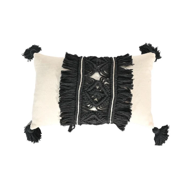 Boho Cushion Cover | Black & White 50x30cm