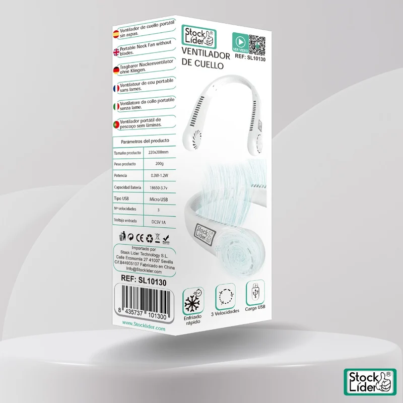 Ventilador cuello caja pequeña
