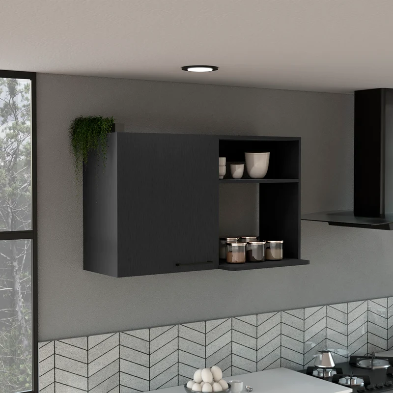 TUHOME Gabinete de Pared Oklahoma 2, Gabinete de Almacenamiento Apilable de Pared