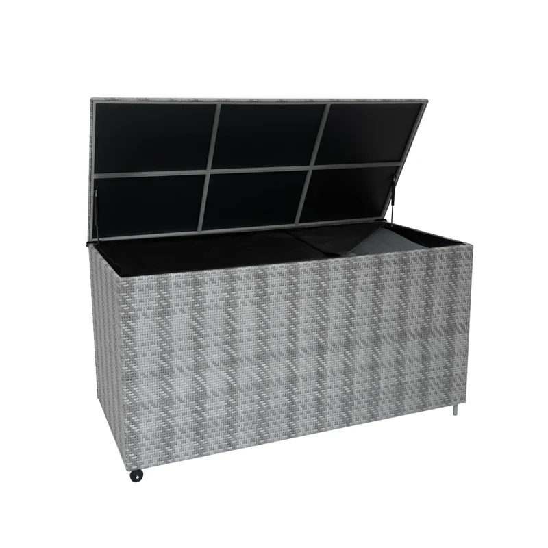 Caja de Almacenamiento de Ratán 700L - Gris