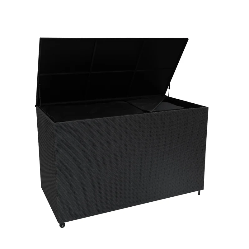 Caja de Almacenamiento de Ratán 996L- Negra