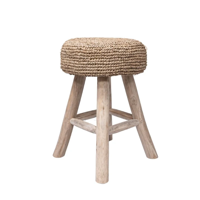 Raffia Stool | Natural