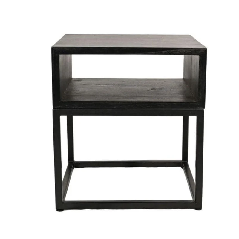 Cane Night Table | Black 45cm