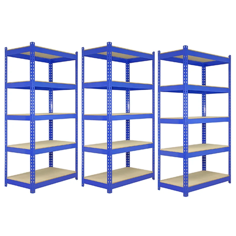 3 x Q-Rax Estanterías Metálicas Azules 120 x 50 x 180cm